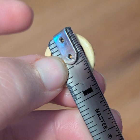 Wood Disc Round Stud Earrings MCM Modern Mod Artisan Unique Mid Century Festival - Picture 4 of 6